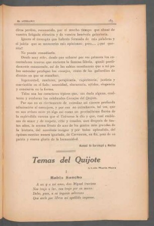 I - Habla Sancho