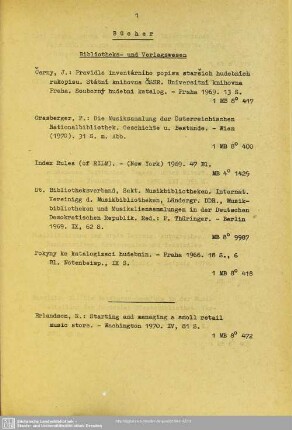 Bibliotheks- und Verlagswesen