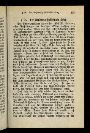203-206, § 16. Der Schleswig-Holsteinische Krieg