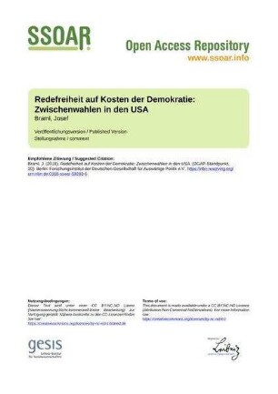 Redefreiheit auf Kosten der Demokratie: Zwischenwahlen in den USA