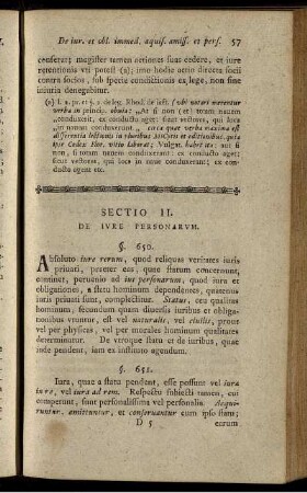 Sectio II. De Iure Personarum.