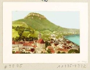 Die Stadt und die Festung Königstein in der Sächsischen Schweiz von Osten