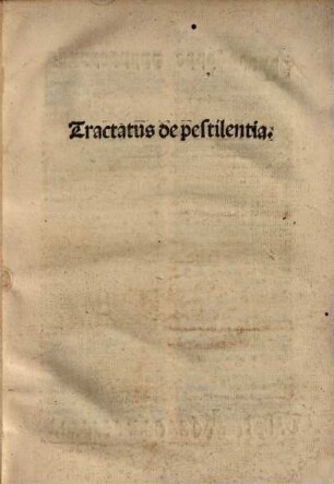 Tractatus de pestilentia