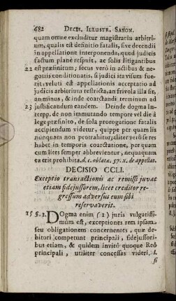 Decisio CCLI. - Decisio CCLX.