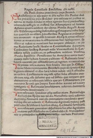 Regulae cancellariae apostolicae : Rom, 1468. 06. 28