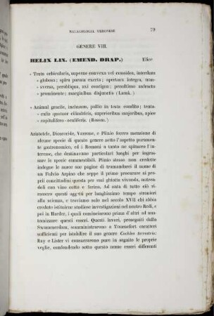 Genere VII. Helix Lin. (Emend. Drap.)