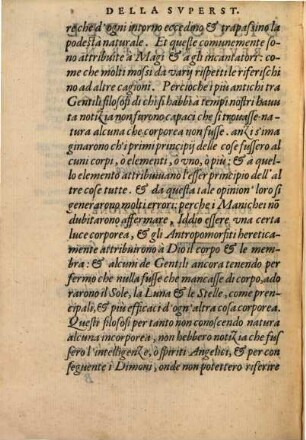 Discorso sopra la superstizione dell'arte magica