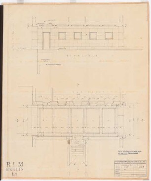 Reichsluftfahrtministerium, Berlin: Durchfahrt L1: Schnitte, Ansicht 1:50