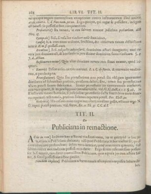 Tit. II. De Publiciana in remactione.