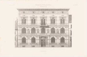 Mitteldeutsche Kreditbank, Berlin: Vorderansicht (aus: Atlas zur Zeitschrift für Bauwesen, hrsg. v. F. Endell, Jg. 27, 1877)