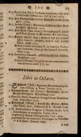 63-156, Libri in Octavo.