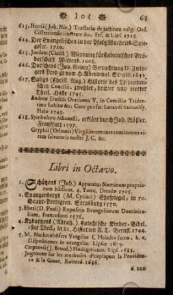 63-156, Libri in Octavo.