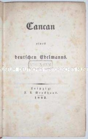 Cancan eines deutschen Edelmanns von Karl Bigot de Saint Quentin
