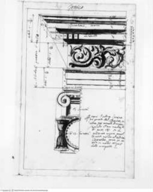 Trattato dell' ordine cinquen e dell' architettura civile, Die Ionische Ordnung, Gebälk