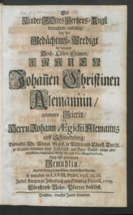 Der Kinder Gottes Hertzens-Angst