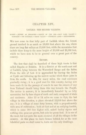 Chapter XIV. Ladakh: The higher valleys
