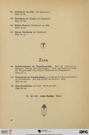 Zinn (Nr. 366-368)