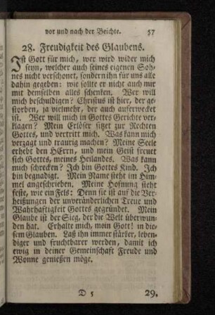 28. Freudigkeit des Glaubens.