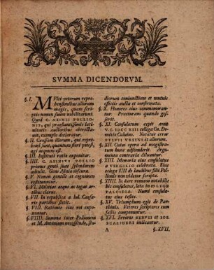 Commentatio de C. Asinio Pollione, iniquo optimorum Latinitatis auctorum censore