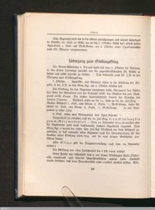Übergang zum Stellungskrieg