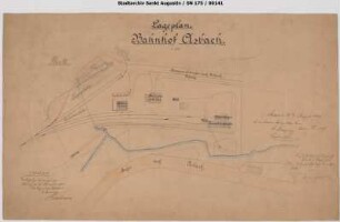 Asbach, Bahnhof, Planung Gleisanschlüsse Asbacher Darlehenskassenverein und Winggen