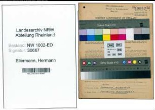 Entnazifizierung Hermann Ellermann, geb. 03.01.1892 (Fachvorsteher)