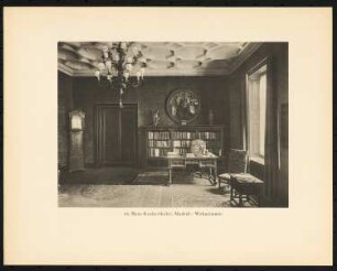 Wohnhaus Kuno Kocherthaler, Madrid: Wohnzimmer (aus: Alfred Breslauer, Ausgeführte Bauten 1897-1927)