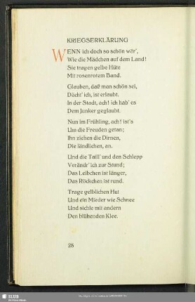 Kriegserklärung