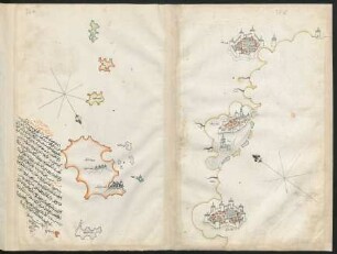 Illustration: f. 36a-36b Nisiros und Küste Dalmatiens