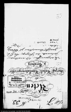 Eingaben, Berichte, Gesuche an Fürst Leopold III. Friedrich Franz von Anhalt-Dessau von verschiedenen Ämtern, Magistraten usw. (v.a.: Räte der Städte Jeßnitz, Raguhn, Sandersleben und Wörlitz, Stadtgericht Oranienbaum, Ämter Alsleben, Gröbzig, Großalsleben, Radegast, Sandersleben und Scheuder, Fürstlich Anhaltische Gerichte Kleckewitz, Jüdische Gemeinden Sandersleben und Wörlitz)