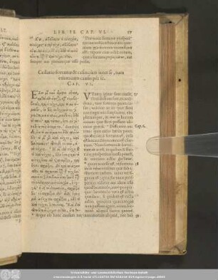 Collatio fortunae & casus cùm inter se, tum etiam cum causis per se. Cap. VI.