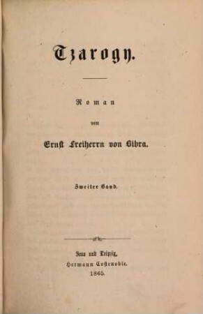 Tzarogy : Roman, 2