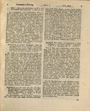 Litteratur-Zeitung. Anzeigen. 1802,1/6, 1802, Jan./Juni = Nr. 1-24