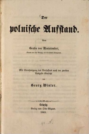 Der polnische Aufstand