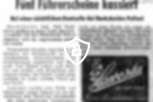 Fünf Führerscheine kassiert