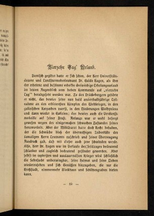 69-76, Vierzehn Tag' Urlaub.