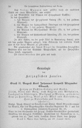 Genealogie des Herzoglichen Hauses