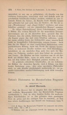 276-288 Tatian's Diatessaron im Muratori'schen Fragment