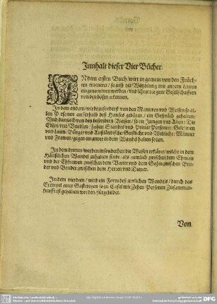 Innhalt dieser Vier Bücher