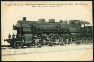 3/6 gek. (2-C-1) 4 zyl - Heissdampf - Verbund - Schnellzuglokomotive der Bayr. Staatsbahnen