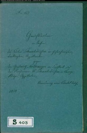 Schwabedissen, Färber in Hohenhausen gegen Gastwirt Noltemeier zu Fischbeck und Kaufmann W. Schwabedissen in Lemgo - Anordnung einer Kuratel