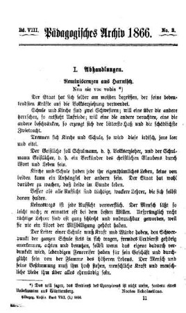 Reminiscenzen aus Harnisch : Non sic vos vobis