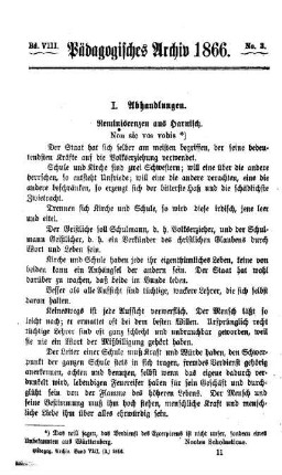 Reminiscenzen aus Harnisch : Non sic vos vobis