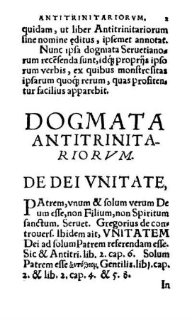 Dogmata Antitrinitariorvm