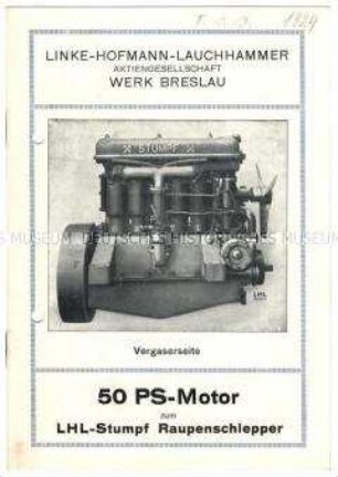 50 PS-Motor zum LHL-Stumpf Raupenschlepper