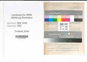 Entnazifizierung Emil Trorlicht , geb. 07.05.1904 (Steiger)