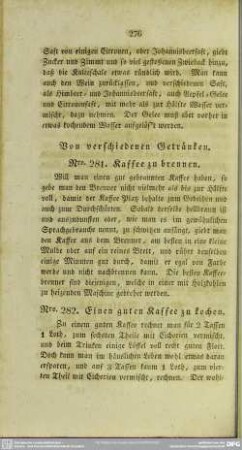 Von verschiedenen Getränken