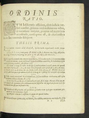 Ordinis Ratio.
