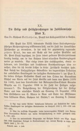 161-172 Die Selig- und Heiligsprechungen im Jubiläumsjahr Pius X.