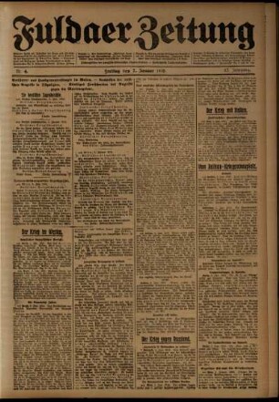 Ausgabe vom Freitag, den 07. Januar 1916.